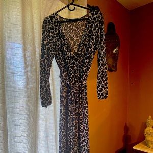 Wrap dress cheetah